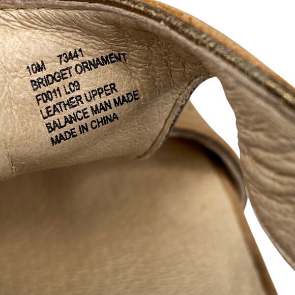 Frye Women’s Bridget Ornament Brown Wedge Sandal Size US 10 - Picture 10 of 13